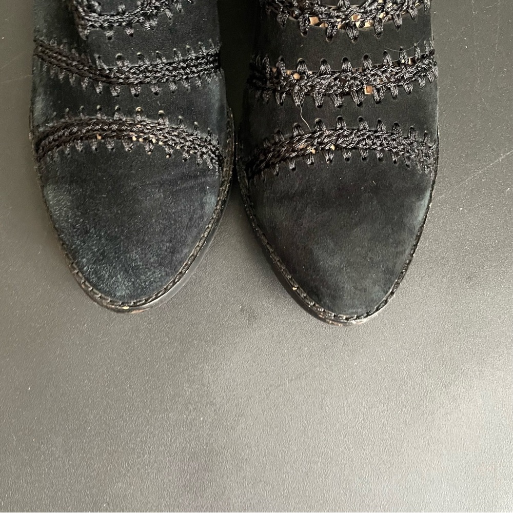 Mollini black suede leather booties size 36 - Picture 6 of 11